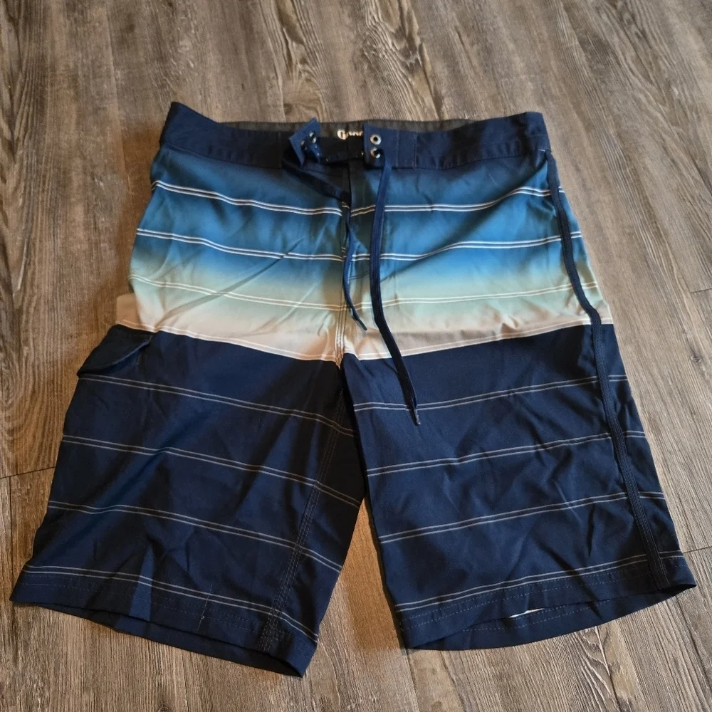 Men's Blue Gradient Swim Shorts